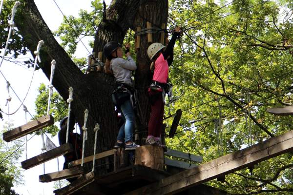 Klettern im Hochseilgarten
